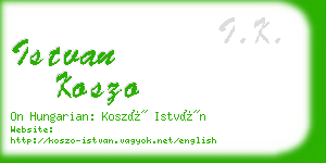 istvan koszo business card